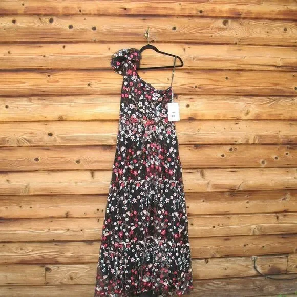 Mac Duggal 20331 EMBELLISHED RUFFLED ONE SHOULDER A LINE GOWN Black 12 - Picture 6 of 15